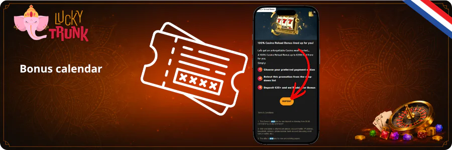 Lucky Trunk bonus calendar
