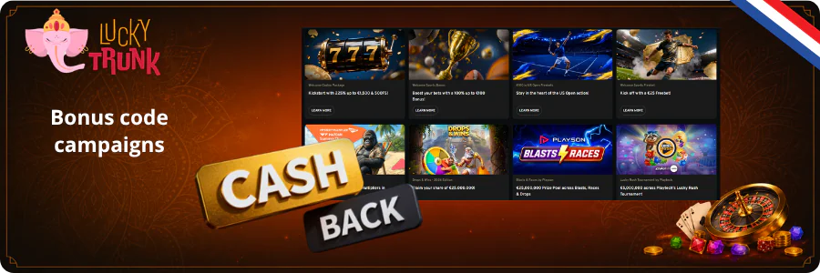 Lucky Trunk bonus code campaigns