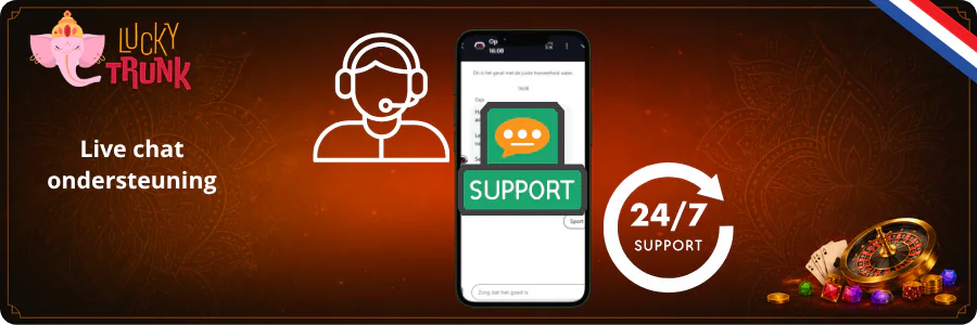 Lucky Trunk Live chat ondersteuning