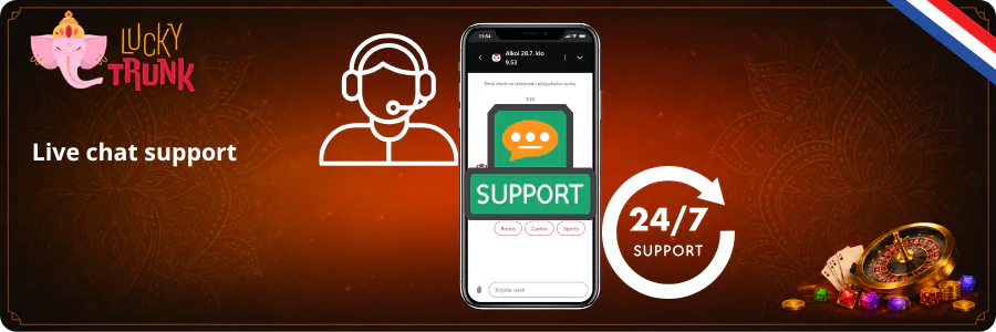 Lucky Trunk live chat support